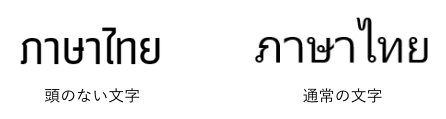 通常の文字　タイ語